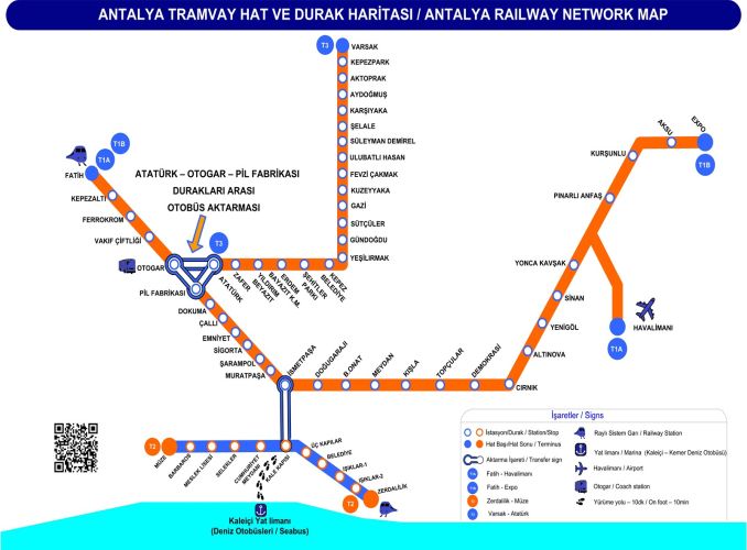 antalya tramvay saatleri Antalya tramvay haritası