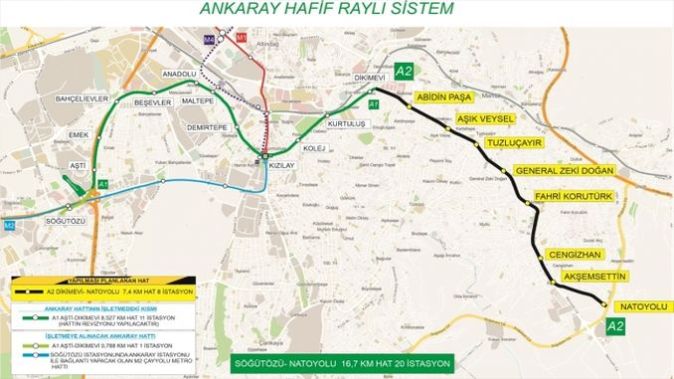 Mamak metro haritası ve durakları