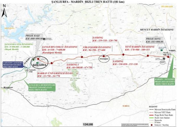 Sanliurfa Mardin Hizli Demiryolu