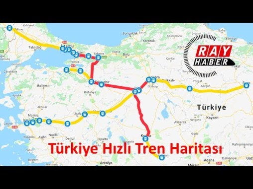 TCDD Demiryolu Güzergahları ve YHT Hatları Haritası Güncel - RayHaber