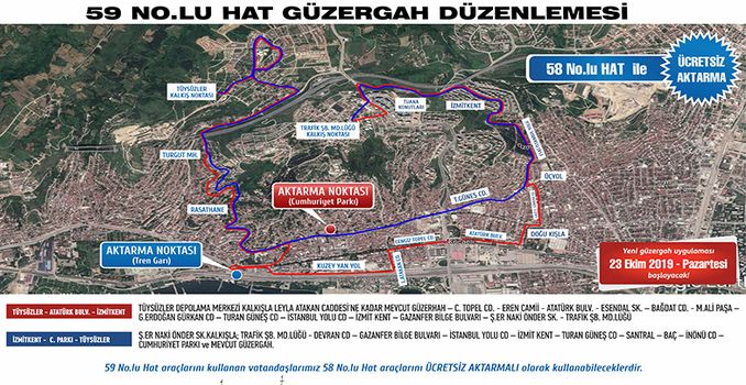 Kocaeli'de 4 Ayrı Hatta Güzergah Düzenlemesi Yapıldı - RayHaber