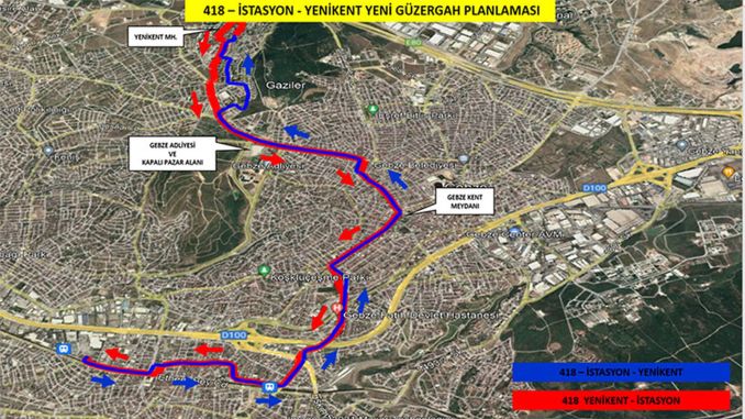 gebzede toplu tasimaya yeni duzenleme