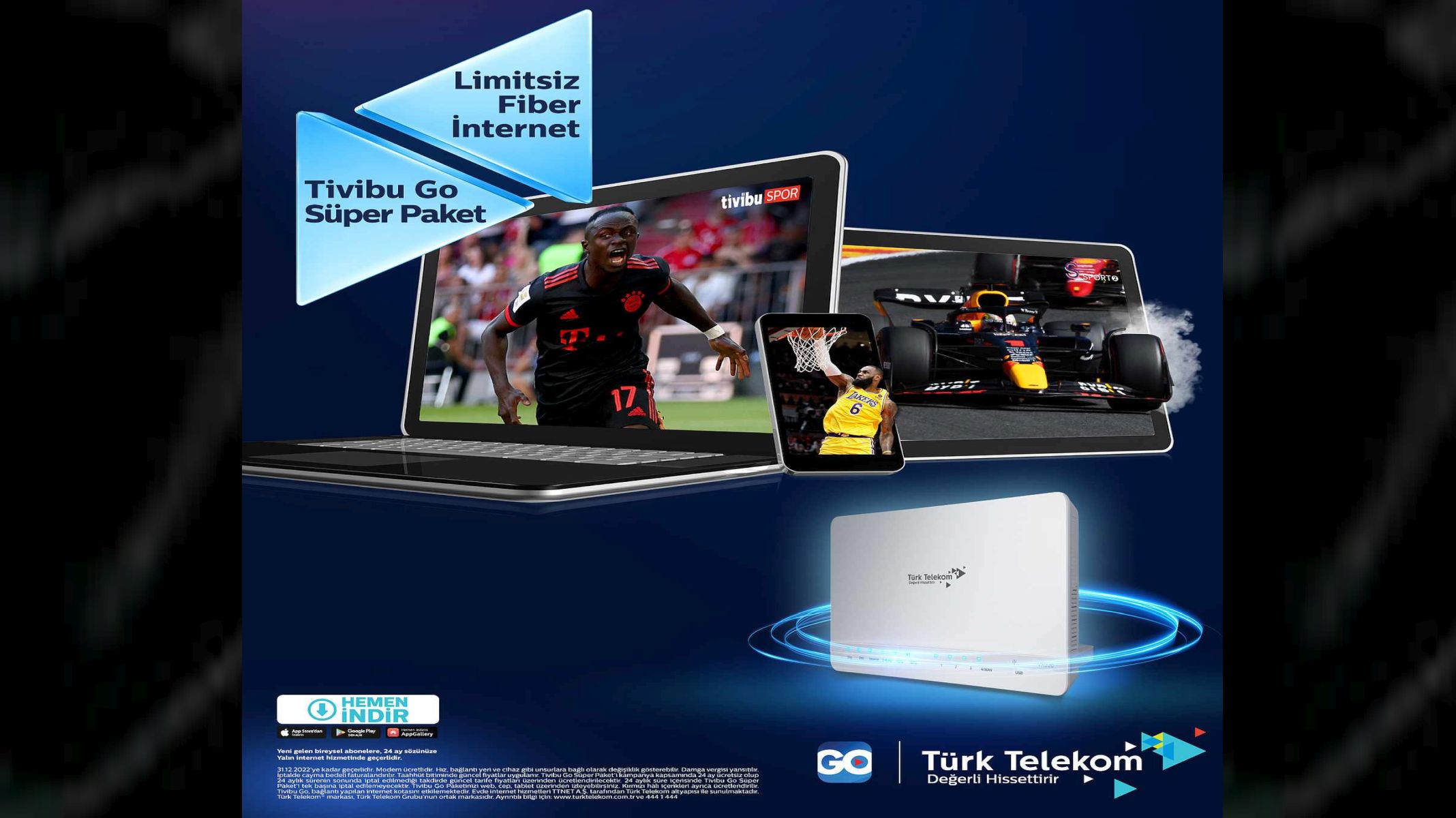 Türk Telekom’dan Sporseverlere Sınırsız Fiber İnternet ve TVU Go kampanyası