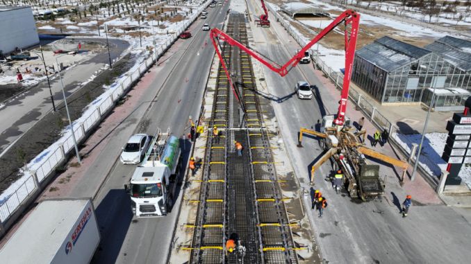 Konya’da Yeni Tramvay Hattı İçin Yoğun Mesai - RayHaber
